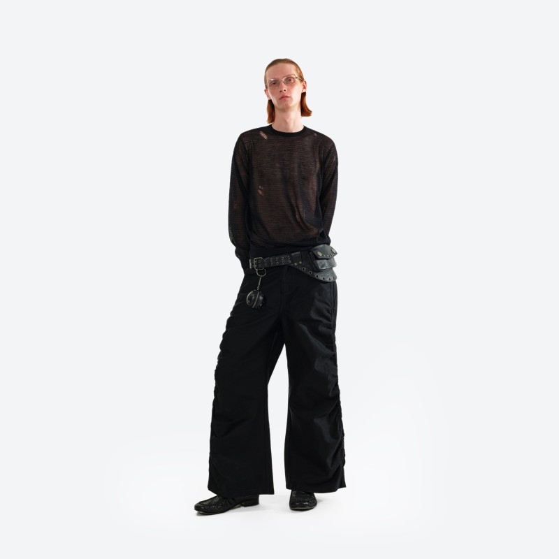 Ruched Moleskin Casual Trousers